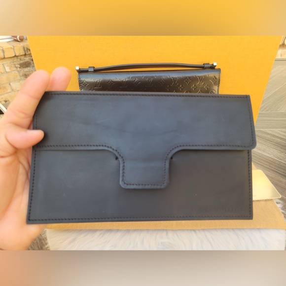 Glace Anouchka Pochette MM Noir Monogram Black Clutch - Picture 12 of 16